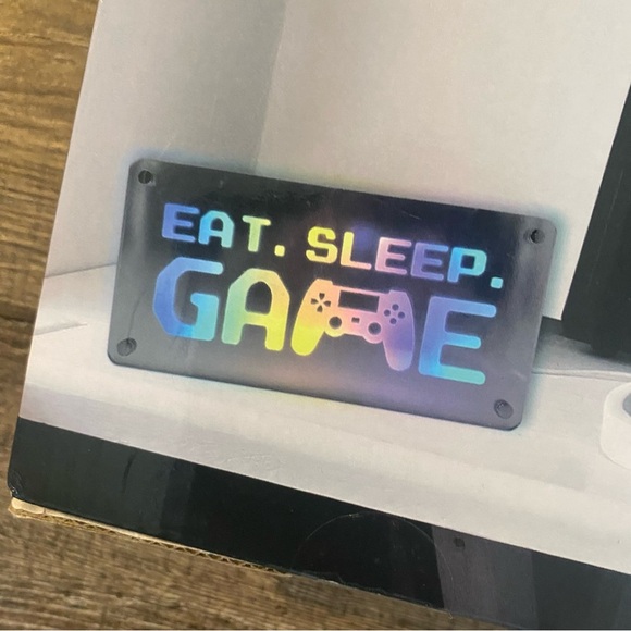 Led Mirror Tabletop Sign Eat, Sleep, Game LED Table Decor Xbox PS5 Switch Gamer - Picture 4 of 6